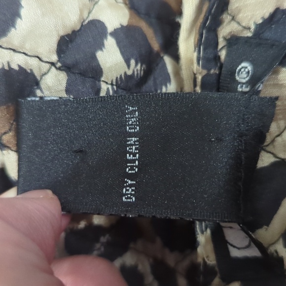 Vintage Carole Little Silk Quilted Leopard Print Cardigan Jacket Women’s L - Picture 10 of 10